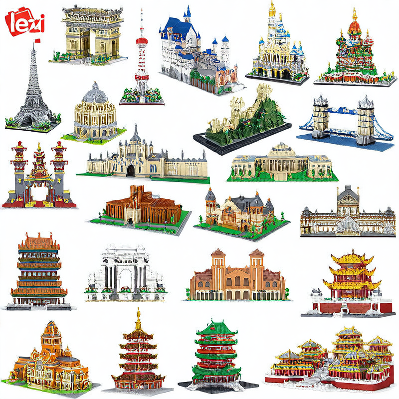 Imperial Architectural Series Micro-Diamond Landmark Exhibition Set