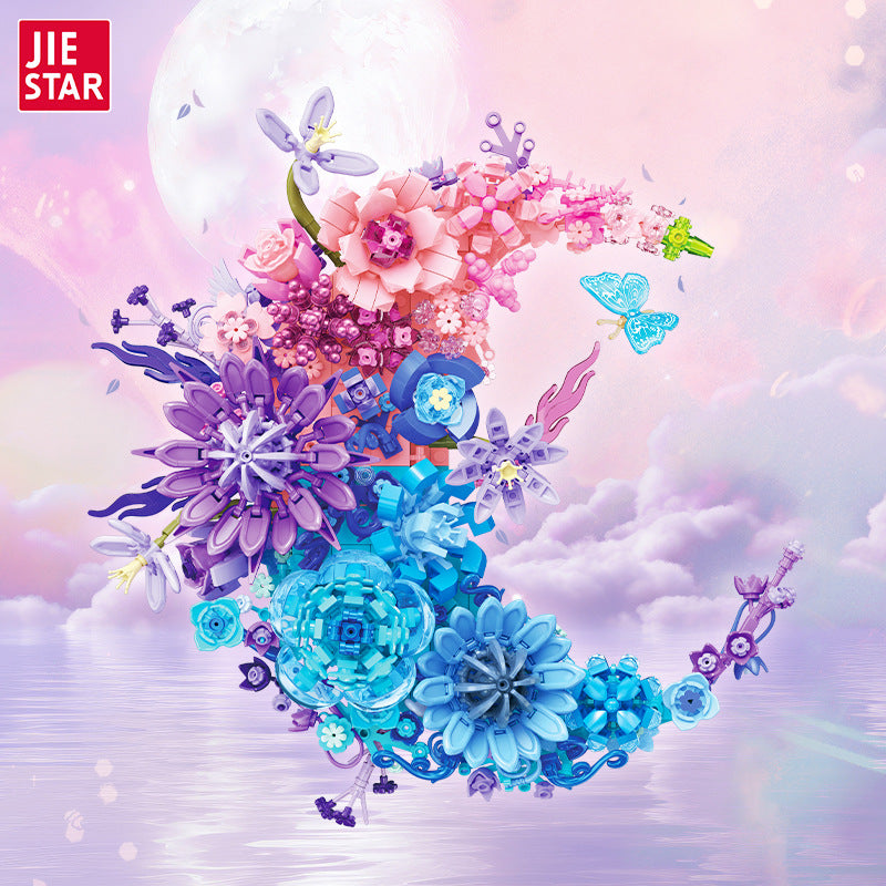 Moon Flower Building Blocks Wall Decoration