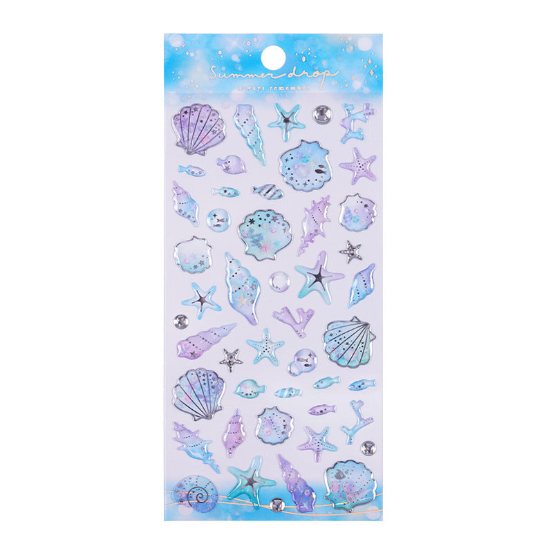Ocean Fish 3D Crystal Stickers for Kids Creative Decor