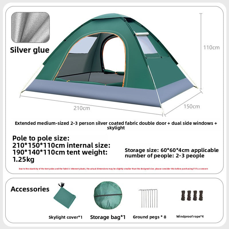 Automatic Quick Open Lightweight Camping Tent