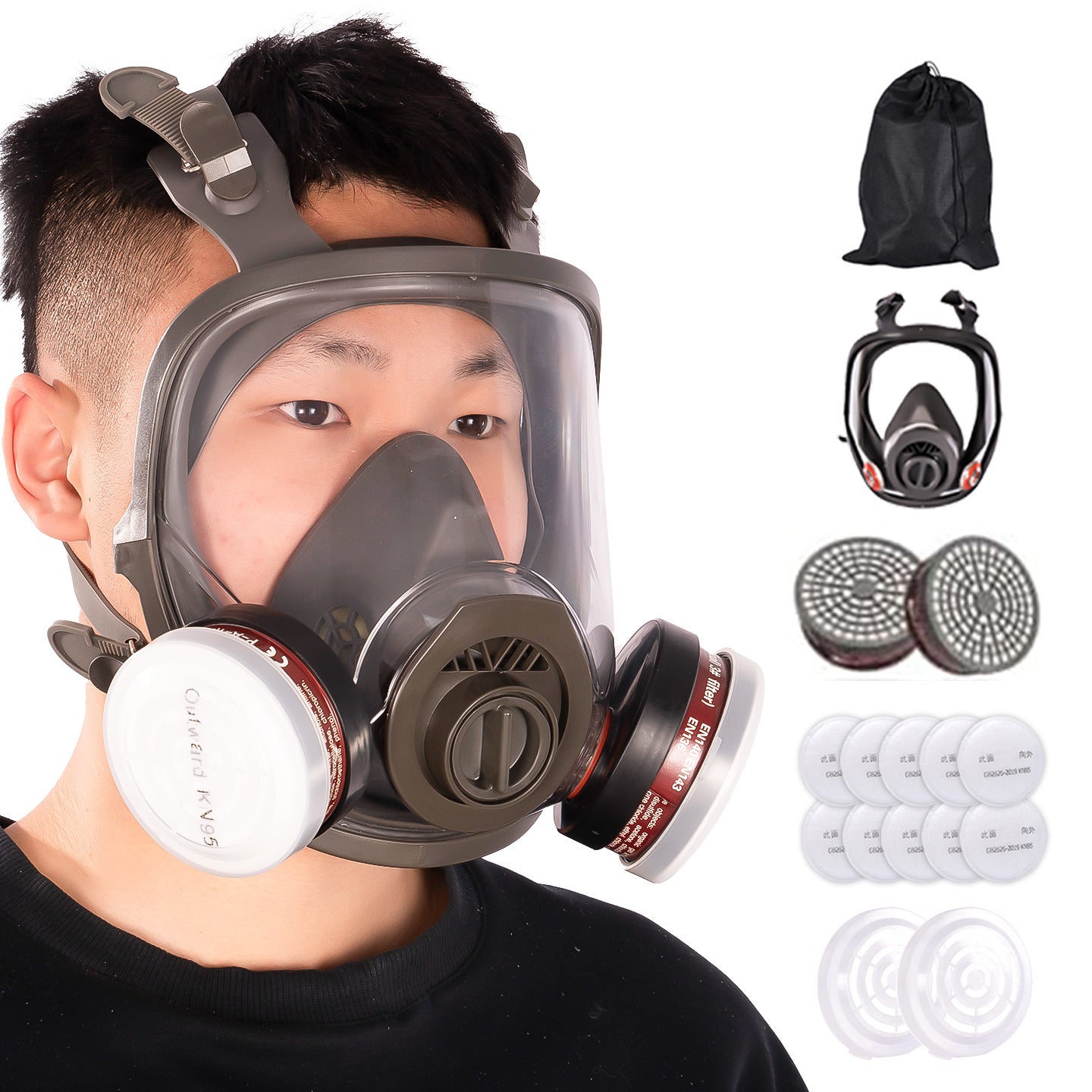 Silicone Gas Mask for Toxic Fume Protection