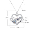 Infinity Heart Moissanite Pendant Necklace – S925 Sterling Silver, 1.6 Carat Gift for Her