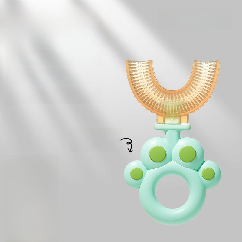 U-Shaped Silicone Children Training Toothbrush