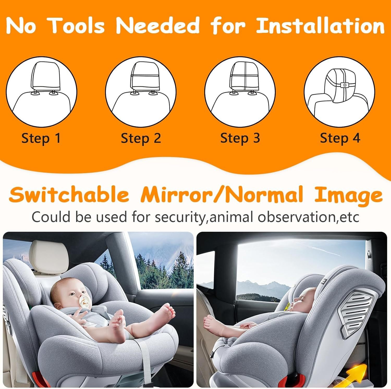 Car Mounted Baby Monitoring Display