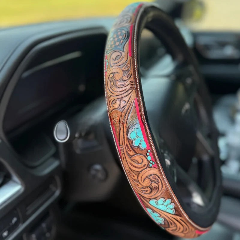 Four-Season Universal Steering Wheel Cover High-End Style Without Inner Ring Anti-Slip Breathable Steering Wheel Cover