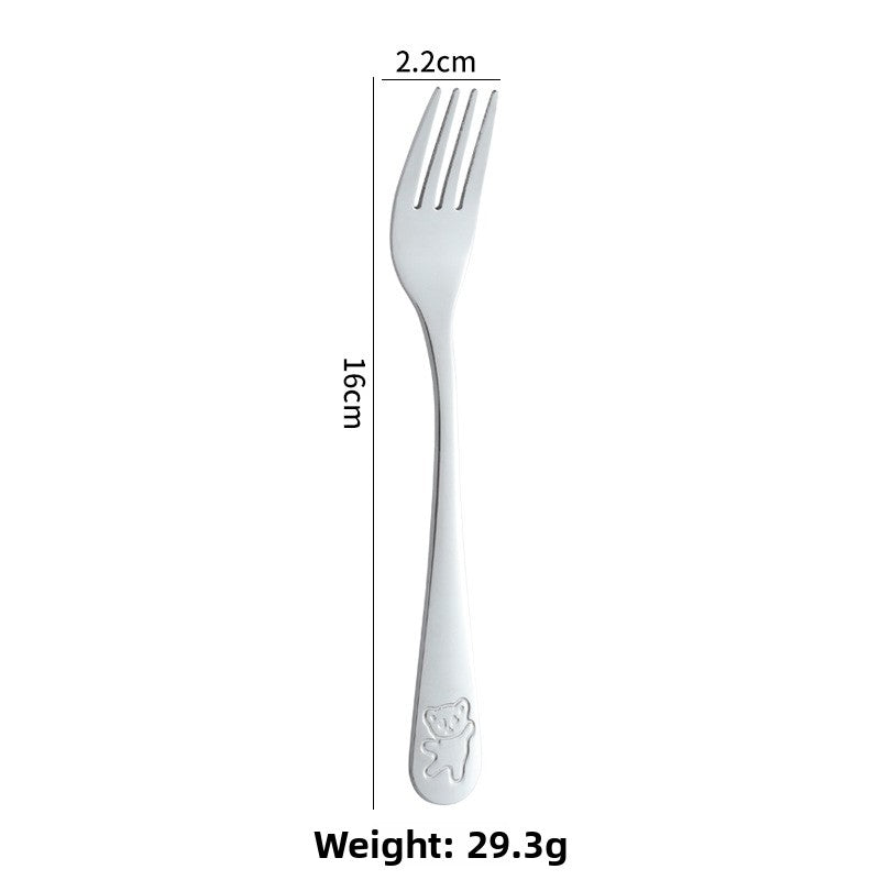 Children's Bear Pattern Stainless Steel Cutlery Set