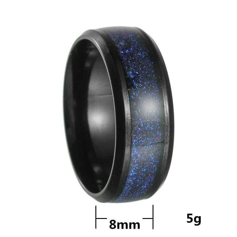 Stainless Steel Blue Star Ring