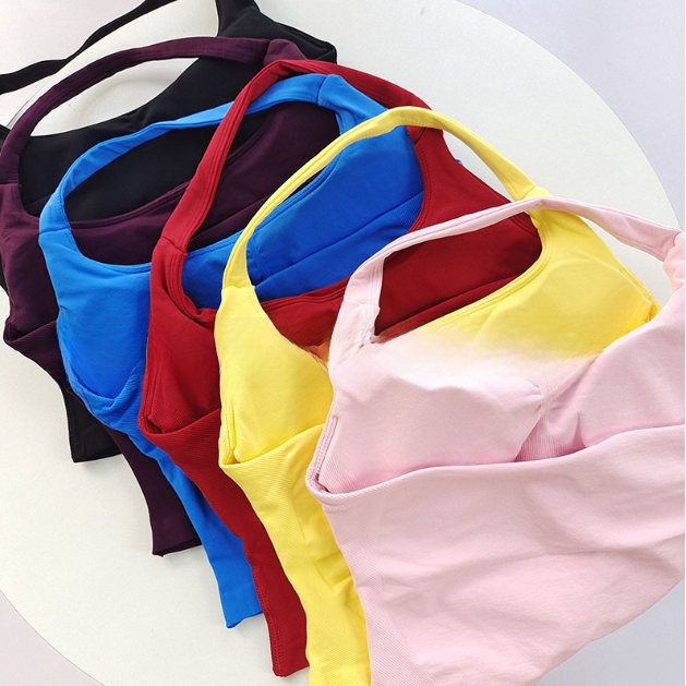 Seamless Yoga Halter Vest and Shorts Set